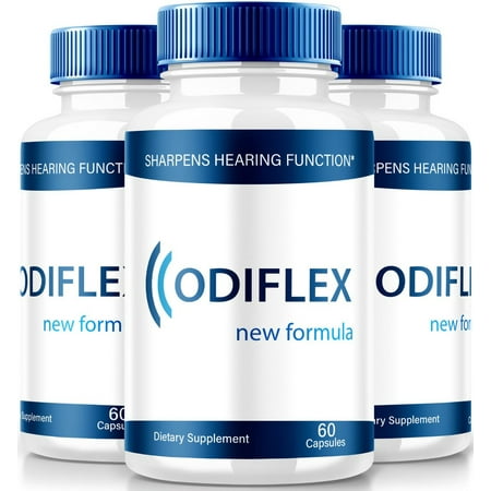 (3 Pack) Odiflex - Advanced Ear Support, Natural Formula to Promote Inner Ear Health, Maximum Strength Tinnitus Supplement, Official Auditory Pills, Odi Flex Reviews (180 Capsules)