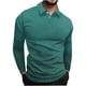 thumbnail image 2 of Blusa y camisa de manga larga con cuello vuelto para hombre, jersey de solapa, manga corta, deportiva, de manga corta, blusa de poliéster para hombre, 2 of 5