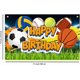 thumbnail image 3 of Fondo de cumpleaños deportivo de 5,9 x 3,6 pies, para fútbol, ​​baloncesto, béisbol, voleibol, pancarta de césped para feliz cumpleaños, decoraciones coloridas, pancarta con temática deportiva., 3 of 7