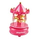thumbnail image 1 of Caja de música con diseño de carrusel, cajas musicales, figuras de caballos de carrusel musical, adorno de escritorio para niñas , Rosa, 1 of 6