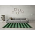 thumbnail image 3 of Ahgly Company Indoor Square Abstract Turquoise Blue Modern Area Rugs, 4' Square, 3 of 4
