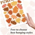 thumbnail image 3 of 1PCS Abstract Autumn Wall Art Prints Vintage Pumpkin Paper Poster Fall Print Ivory Poster Board Art White Cardboard Drawing Colorful Background Home Room Thanksgiving Party Decor 28x35cm, 3 of 7