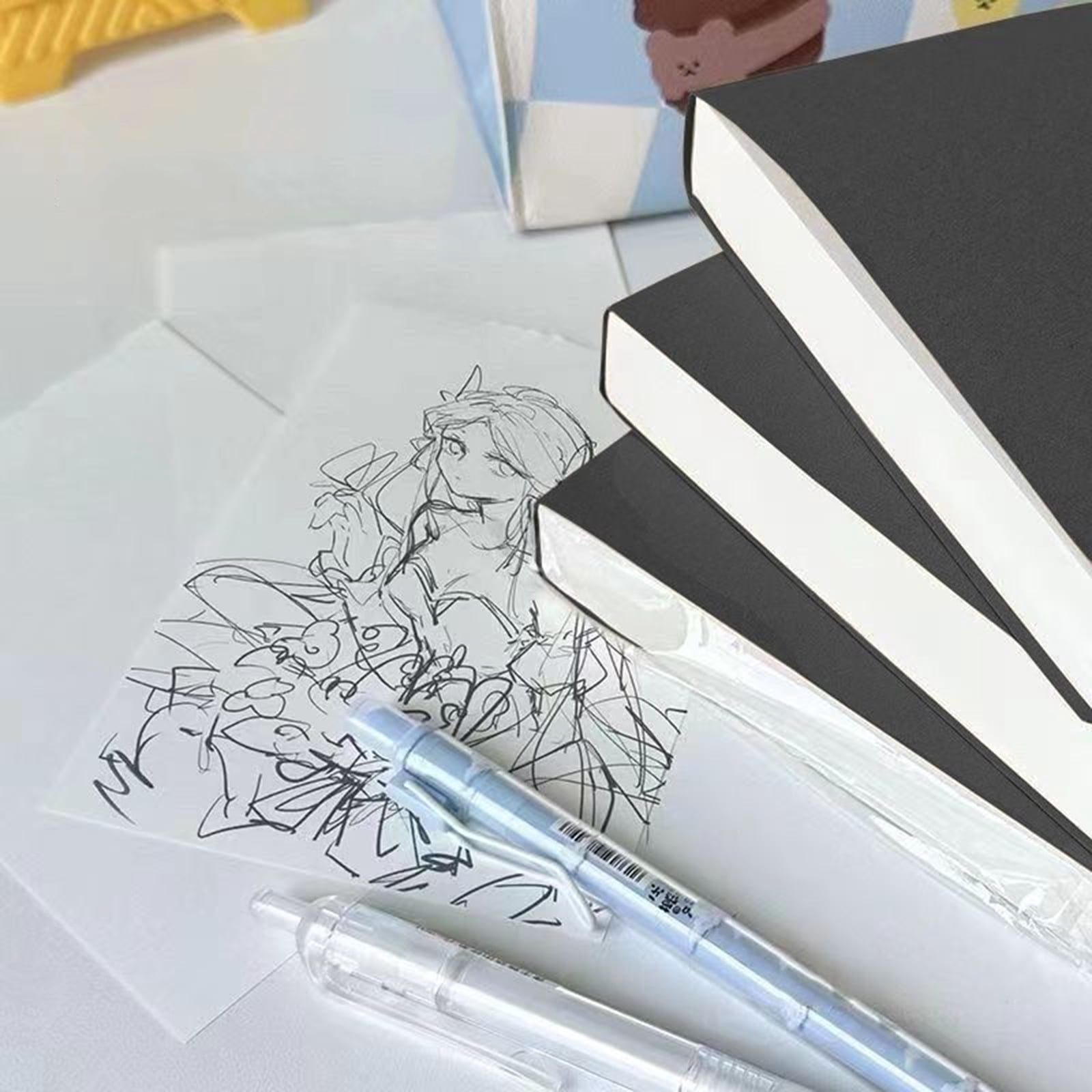 3Pieces Artist Sketchbooks Empty Pages Thick Draft Book For Drawing Writing And Brainstorming Small Note pad