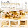thumbnail image 3 of 4-Piece Gold Acrylic Cake Stand Risers, Stackable Square Cupcake Display Stand, 3 of 8