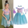 thumbnail image 2 of Vestido de sirena con manga voladora para niña, ropa informal de princesa con lentejuelas, Top elegante para fiesta de cumpleaños de 1 a 8 años, 2 of 5