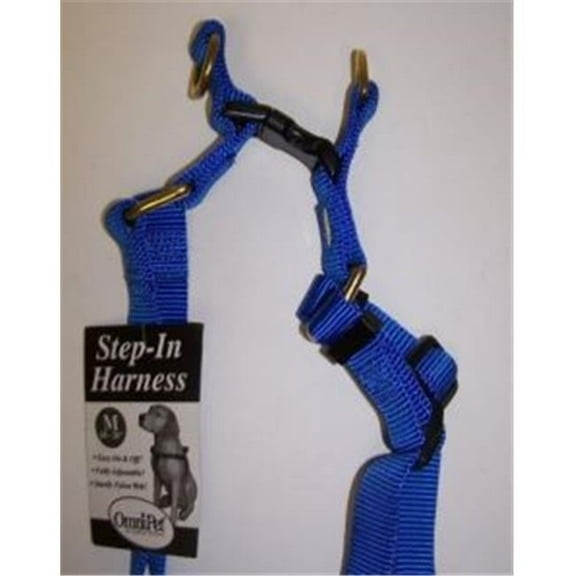 Omni Pet 445-19021 Omni Pet No.19MBL Step in Harness Nylon Size 18-28in Medium Color Blue