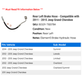 thumbnail image 2 of Rear Left Brake Hose - Compatible with 2011 - 2015 Jeep Grand Cherokee - Raybestos, 2 of 2