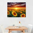 thumbnail image 2 of Nawypu Large Size Sunflower Canvas Wall Art/Sunset Yellow Plant Landscape Wall Painting Poster Print on Canvas Modern Wall Pictures for Living Room Decoration 20x16 inch, 2 of 4