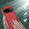 thumbnail image 5 of Entronix 3-Piece Combo Designed for Pixel 10 Pro XL, 1 Heavy Duty Triple-Layer Case & 2 Clear Screen Protector 9H Tempered Glass, Red, 5 of 7