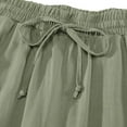 thumbnail image 4 of Women's Solid Color Loose Drawstring Capri Pants - Comfortable for Daily & Casual Occasions, 4 of 8