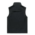 thumbnail image 3 of jjayotai Mens Coat Jacket Clearance Men's Quick-drying Sleeveless Work Clothes Jacket Solid Color Stand-up Collar Zipper Vest Waistcoat, 3 of 7
