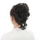 thumbnail image 3 of Moño despeinado postizo para mujer, extensión de moño de cabello sintético rizado y ondulado con banda elástica ajustable, aspecto natural despeinado en color negro., 3 of 5