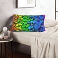 thumbnail image 6 of Picia Multicolored Butterflies Pattern Plush Pillow Case – Soft and Cozy Cushion Cover, Hypoallergenic Throw Pillow Case for Home Decor-20"x30", 6 of 6
