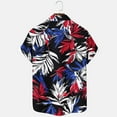 thumbnail image 6 of ZCFZJW Mens Hawaiian Shirt Short Sleeve Floral Button Down Shirts Tropical Summer Beach Vacation Tees Shirts Lightweight Camp Collar Shirt Blue#03 XXXL, 6 of 6