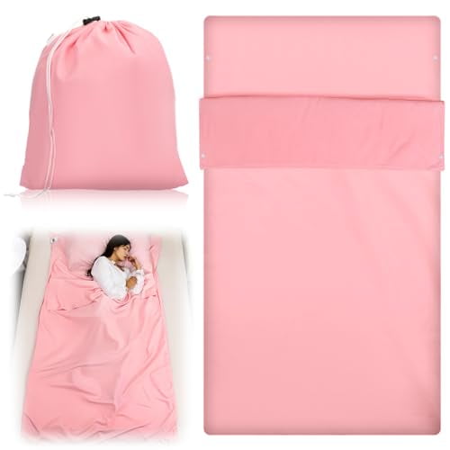 Self Tan Sleep Sack Reusable Breathable Tanning Sleeping Bag Tanning Sheet Protector for Bed Travel, Lightweight Polyester Sleeping Bag Liner with Zipper, Pink$$Sport & Recreation Other
