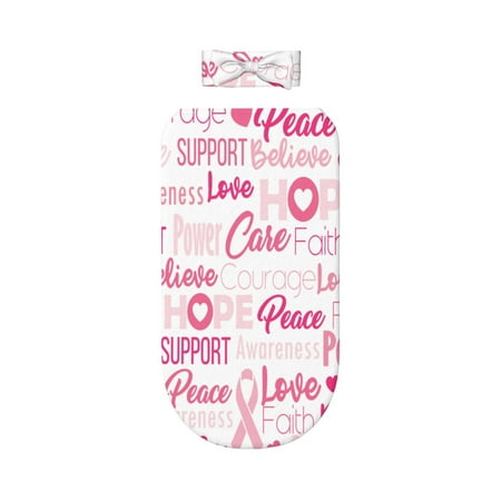

Lafuoo Breast Cancer Ribbons Awareness (2) Pattern 0-6 Months Newborn Swaddle Bag Headband Set for Girls Clothes Baby Care Products