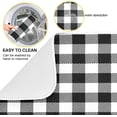 thumbnail image 4 of Simple Black White Plaid Pattern 16 x 18 Inches Absorbent Dish Drying Mat Microfiber Kitchen Countertop Table Protector Multi-Purpose Counter Rack Sink Drainer Pad, 4 of 6