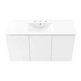 thumbnail image 5 of Modway Bryn 48" Modern Wood/Ceramic Wall-Mount Bathroom Vanity in White, 5 of 8