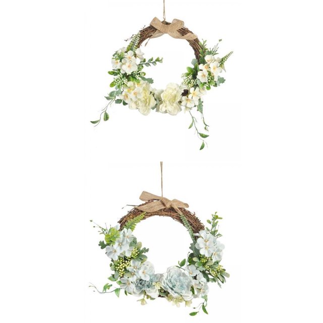 Corona de puerta, guirnalda , decoración de zarcillos para el jardín de pared en Zulema Guirnalda de la puerta delantera de la ventana