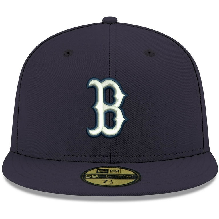 Men s New Era Navy Boston Red Sox White Logo 59FIFTY Fitted Hat
