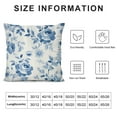 thumbnail image 5 of COMIO  Floral Pillow Covers, Floral Shabby Chic Pink Rose Flowers Blue Double Sided Decorative Pillows Cases Throw Pillows Covers, 5 of 5