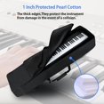 thumbnail image 4 of Funda para teclado, funda para teclado eléctrico con asas y correas ajustables para los hombros, funda para teclado, color negro, 4 of 5