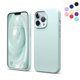 thumbnail image 1 of Entronix Funda de Silicona para iPhone 13 Pro, Suave Al Tacto, Antiarañazos y Antigolpes, Color Turquesa, 1 of 8