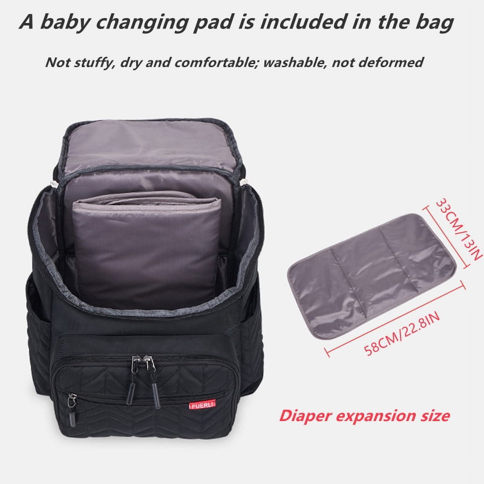 Bamomby Diaper Bag Backpack, Bamomby Multi-function Waterproof Travel Backpack Nappy Bags for Mom,Dad with Insulated Pockets, Changing