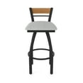 thumbnail image 5 of 881 Revelle 36" Swivel Extra Tall Bar Stool with Black Wrinkle Finish, Medium Back and Graph Alpine Seat, 5 of 5