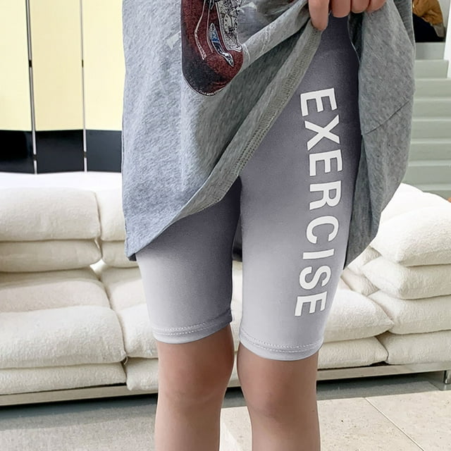 Odeerbi 4-14 Años Niñas Pantalones Cortos de Bicicleta Yoga Bermudas Pantalones Cortos Workout Dance Athletic Sports Pantalones Cortos Verano Cómodo Leggings Cartwheel Pantalones Cortos