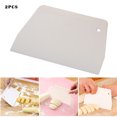 thumbnail image 2 of CAROOTU 2PCS Dough Scraper Food-safe Plastic Bowl Scraper Pizza Dough Pastry Cutter Baking Tool, 2 of 7