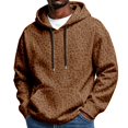 thumbnail image 2 of Domuza Leopard Print Long Sleeve Hoodie Sweatshirt for Men Funny Fashion Novelty Drawstring Loose Hoodie Pullover with Pocket, 2 of 6