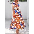 thumbnail image 4 of Vestido largo PRETTYGARDEN para mujer, verano 2025, azul bohemio, XL, 4 of 9