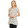 thumbnail image 2 of Women's Solid Casual Short Sleeve Loose Fit pockets Knit Tunic Top S-3XL, 2 of 4