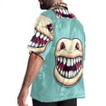 thumbnail image 3 of Tiny teeth Men's Short Sleeve Shirts, Casual, Printed, Button Down Short, Summer Beach Shirts, Unisex, 3 of 6