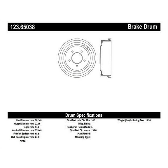 Brake Drum Fits select: 1997-2000 FORD F150