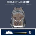 thumbnail image 5 of FORMRS Unisex School Backpack 17" Student Travel Bag with Laptop Compartment, Floral Cow, 5 of 7