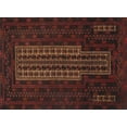 thumbnail image 1 of Ahgly Company Machine Washable Indoor Rectangle Traditional Red Brown Area Rugs, 7' x 10', 1 of 7