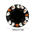 thumbnail image 3 of Round Halloween Tablecloth, 52 Inch Elastic Fitted Waterproof Table Cover, Spooky Ghost Bat Print for Halloween Table Decor, Halloween Party Supplies for Dining Room, 3 of 7