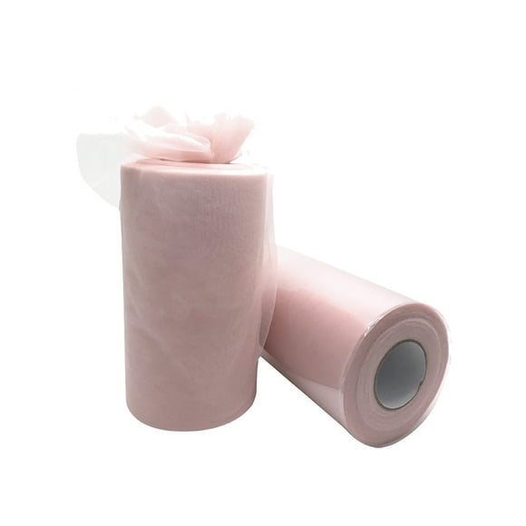 Advancent Carrete de rollo de tul artesanal exquisito de nailon para crear hermosas faldas tutú y faldas de bebé hechas a mano Tela de costura y artesanía carne rosa