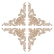 thumbnail image 2 of GARNECK 4pcs Wood Applique Solid Wood Carved Corner Onlay Unpainted Exquisite Applique Wall Decal, 2 of 3