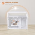 thumbnail image 5 of HomGarden Cat Hidden Washroom Pet Litter Box Enclosure Furniture Wooden Cabinet W/Storage Shelf - White, 5 of 10