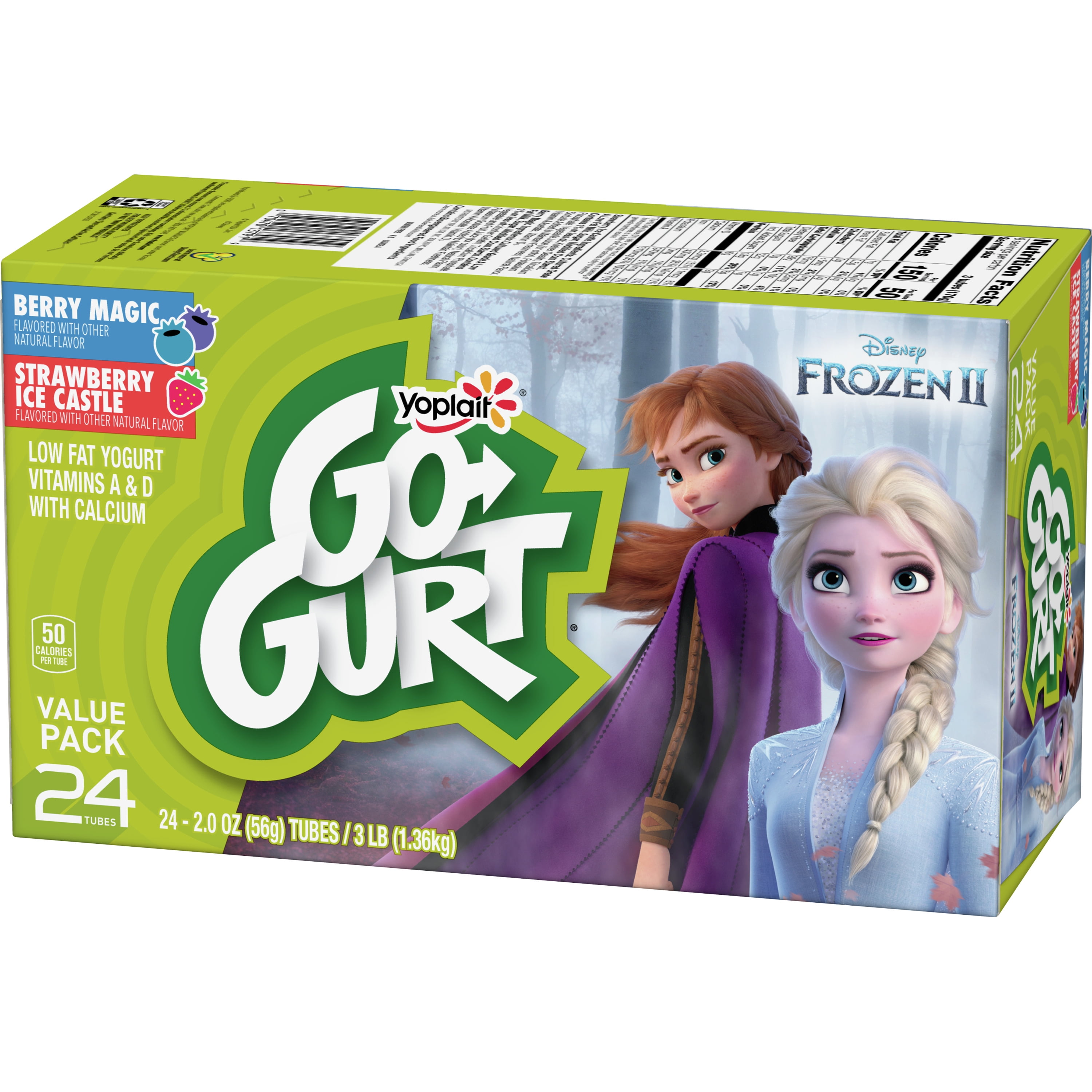 Yoplait Go-Gurt, Low Fat Yogurt, Strawberry &amp; Berry Variety Pack, 48 oz ...