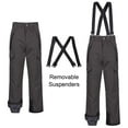 thumbnail image 2 of Chrisuno Mens Snow Bibs Ski Hiking Pants Windproof Snowboard Insulated Grey S, 2 of 5
