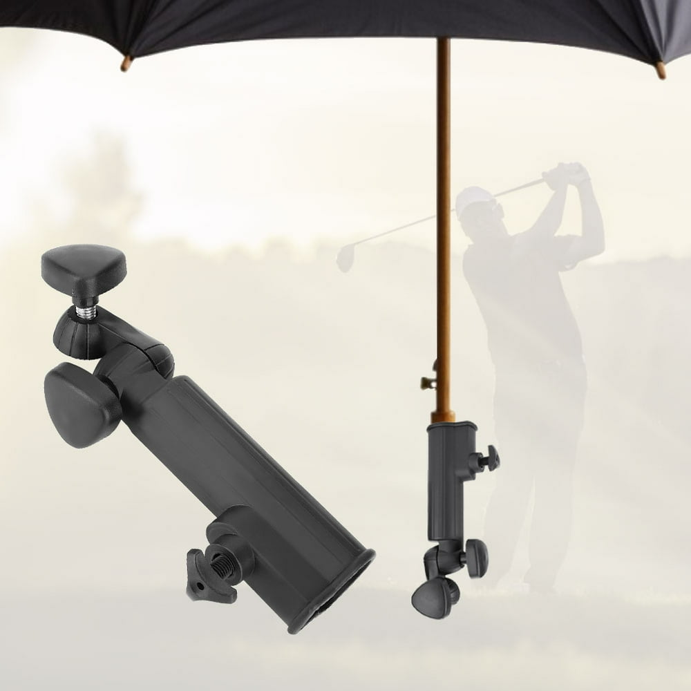 LYUMO Golf Push Trolley Umbrella Holder Plastic Stand Pull Bike Cart Black Universal, umbrella