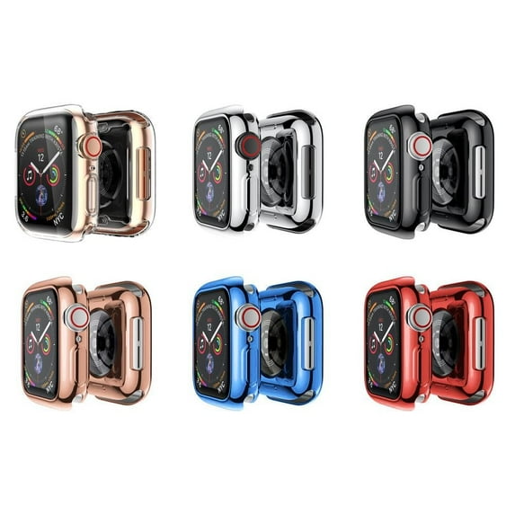 LEIXIUER (1/3/6)Pack Compatible with Apple Watch Case Series 8 7 45mm 41mm Series 6 5 4 SE 44mm 40mm Soft PC Shockproof Ultra-Thin TPU Bumper Overall Protective Cover for iWatch Series 3 2 1 38mm 42mm