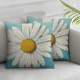 thumbnail image 3 of Daisy Pillow Covers  Farmhouse Spring Summer Daisy Floral Bloom Throw Pillows Garden Sun Flower Decorative Pillow Cases Square Cushion Cover for Home Couch Bed, Blue White, 3 of 7