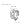 thumbnail image 2 of BUDALGA White Gold Plated Cubic Zirconia Width Ring CZ Fashion Jewelry Gift for Women Mom, Size 6 7 8, 2 of 7