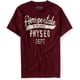thumbnail image 1 of Aeropostale Hombres Nueva York Phys. Ed Dept. Camiseta gráfica, Púrpura, XX-Large, 1 of 1