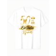 thumbnail image 2 of 50th Birthday Party T-Shirt for 50 Year Olds - 50th Bday Squad Number 50 Print, Unisex & Sizing S-XXXL, Comfortable Round Neck Short Sleeve for Family Matching Outfits, & Celebration - Pure Cotton, 2 of 9